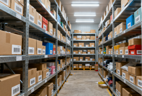 في المستودع