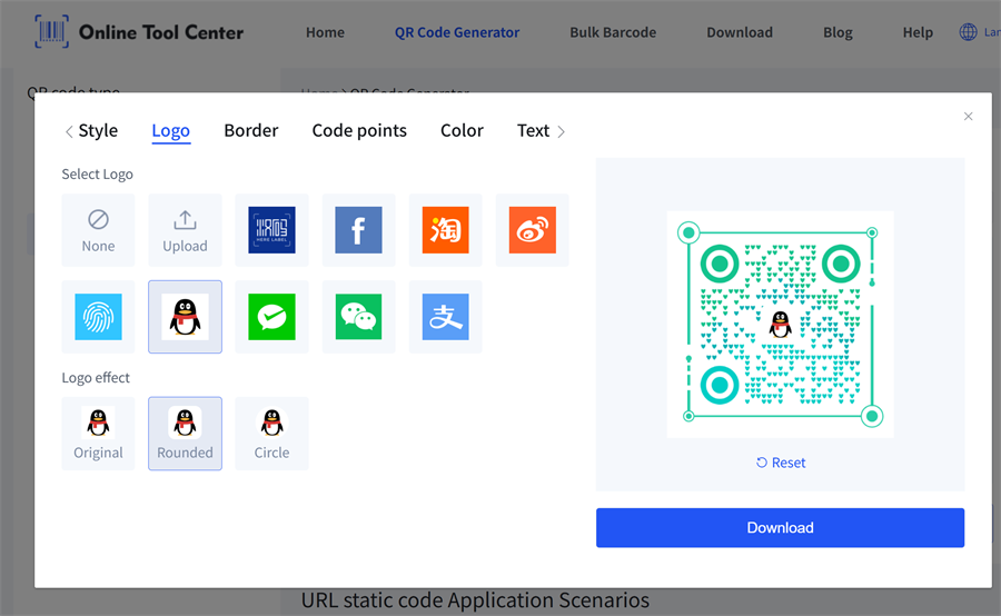إنشاء رمز QR مخصص مع الشعار