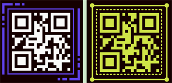QR Code on Black Background رمز QR على خلفية سوداء