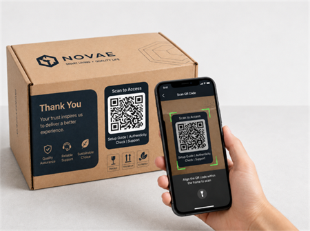 مسح رمز qr على مربع التعبئة