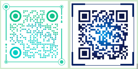 رمز QR مع الإطارات