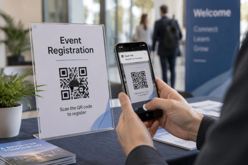 QR Code for Registratio رمز QR للتسجيل
