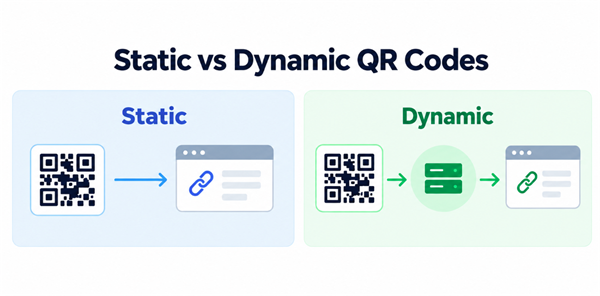 رموز QR الثابتة مقابل الديناميكية